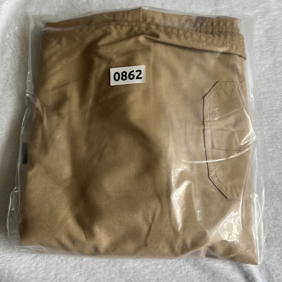 Just‎ love Women's Pants Relaxed Cargo Elastic Waist Tie Size Large Tan - Picture 10 of 10